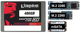 Размеры SSD M.2