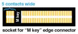 Совместимые разъемы: Ключ M